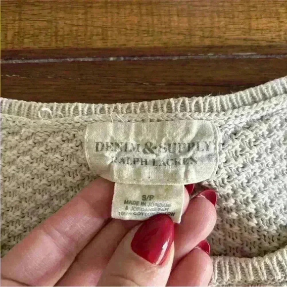 Denim & Supply Ralph Lauren Womens Cable Knit Sweater Size Small Cotton - Picture 5 of 10